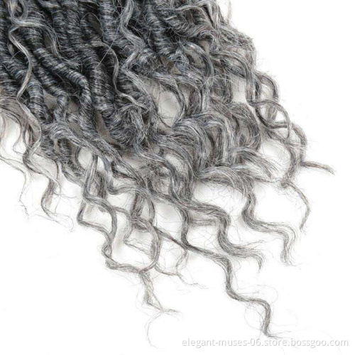 Faux Locs Crochet Braid Ombre Synthetic Hair Extensions River Locs Crochet Goddess Faux Locs Braids Hair